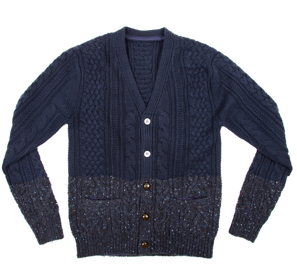 Sacai Cable Knit Split Cardigan Sacai Cable Knit Split Cardigan