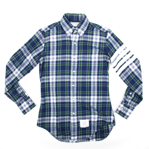 Thom Browne 4-Bar Stripe Flannel Thom Browne 4-Bar Stripe Flannel