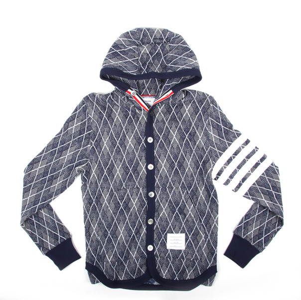 Thom Browne Argyle Hooded Cardigan 2 Thom Browne Argyle Hooded Cardigan 2