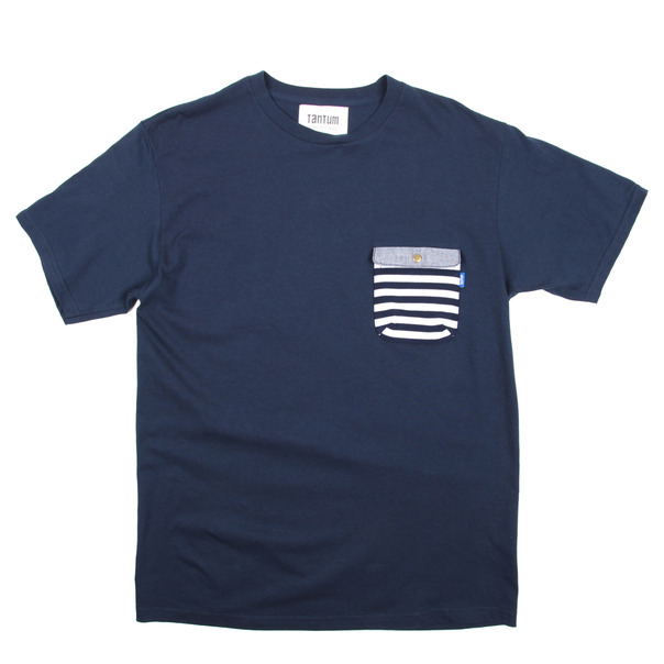 Tantum Chief Pocket T-Shirt Border Stripe Tantum Chief Pocket T-Shirt Border Stripe