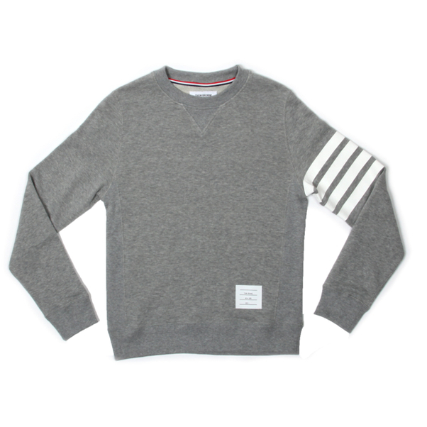 Thom Browne Stripe Sleeve Crew Sweater