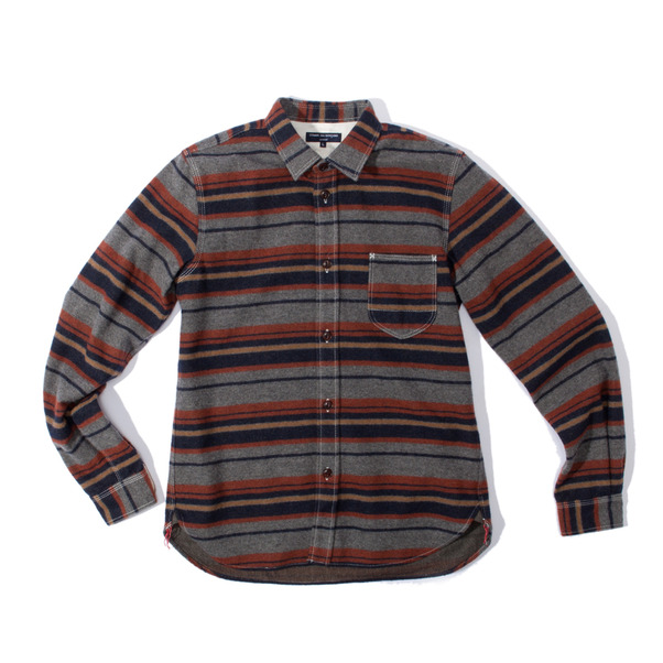 COMME des GARCONS HOMME Multi Stripe Wool Shirt-12