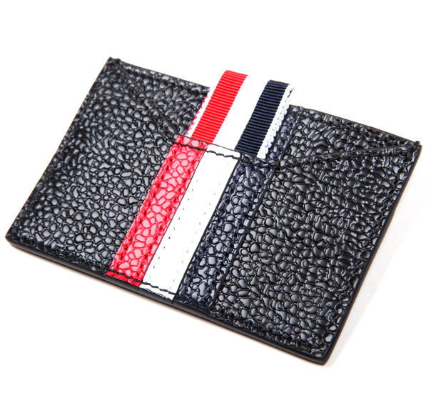 Thom Browne - card case black rwb stripe lll Thom Browne - card case black rwb stripe lll